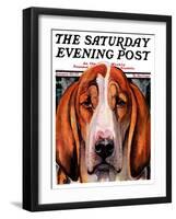 "You Ain't Nothing But a Hounddog," Saturday Evening Post Cover, January 30, 1937-Paul Bransom-Framed Giclee Print