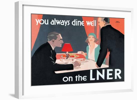 You Always Dine Well on the Lner-null-Framed Art Print