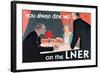 You Always Dine Well on the Lner-null-Framed Art Print