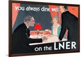 You Always Dine Well on the Lner-null-Framed Art Print