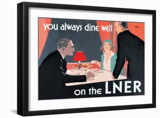 You Always Dine Well on the Lner-null-Framed Art Print