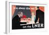 You Always Dine Well on the Lner-null-Framed Art Print