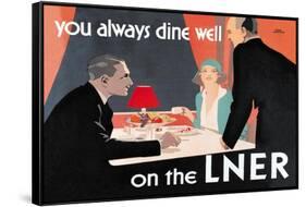 You Always Dine Well on the Lner-null-Framed Stretched Canvas