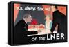 You Always Dine Well on the Lner-null-Framed Stretched Canvas