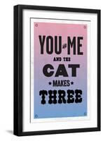 You and Me and the Cat Makes Three-null-Framed Art Print
