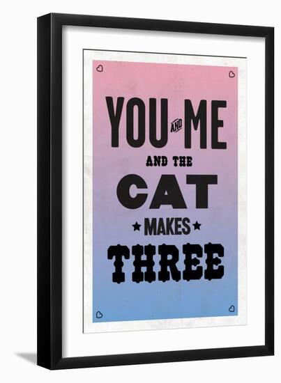 You and Me and the Cat Makes Three-null-Framed Art Print