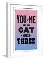 You and Me and the Cat Makes Three-null-Framed Art Print