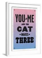 You and Me and the Cat Makes Three-null-Framed Art Print