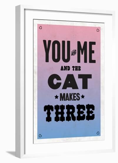 You and Me and the Cat Makes Three-null-Framed Art Print