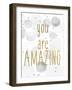 You Are Amazing BW-Kimberly Allen-Framed Art Print