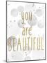 You Are Beautiful BW-Kimberly Allen-Mounted Art Print