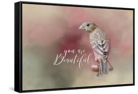 You are Beautiful with words-Jai Johnson-Framed Stretched Canvas