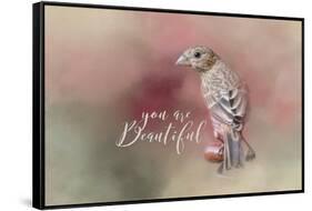 You are Beautiful with words-Jai Johnson-Framed Stretched Canvas