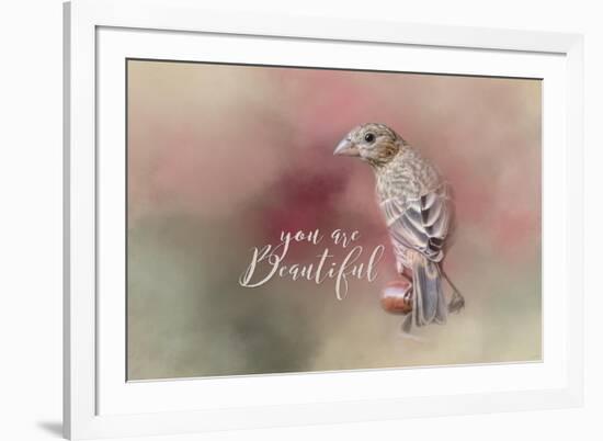 You are Beautiful with words-Jai Johnson-Framed Giclee Print