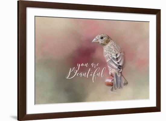 You are Beautiful with words-Jai Johnson-Framed Giclee Print