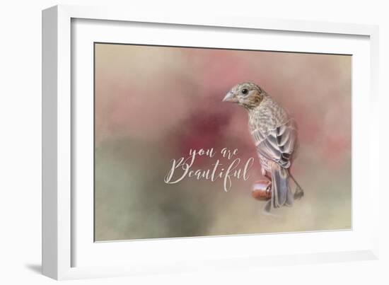 You are Beautiful with words-Jai Johnson-Framed Giclee Print