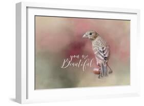 You are Beautiful with words-Jai Johnson-Framed Giclee Print