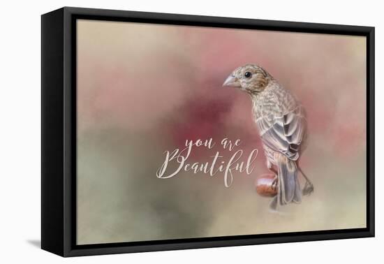 You are Beautiful with words-Jai Johnson-Framed Stretched Canvas