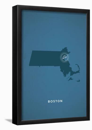 You Are Here Boston-null-Framed Poster