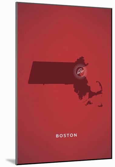 You Are Here Boston-null-Mounted Poster