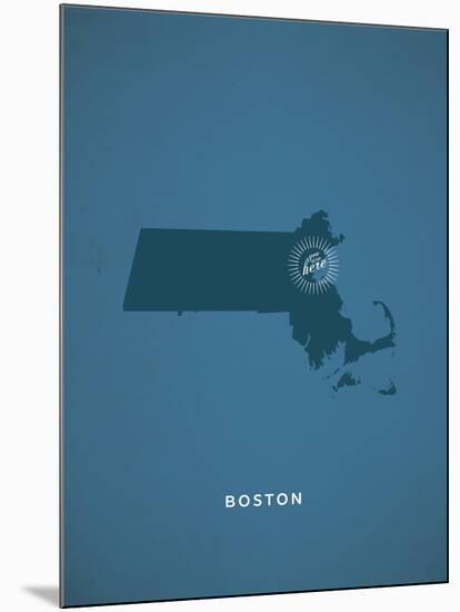 You Are Here Boston-null-Mounted Art Print