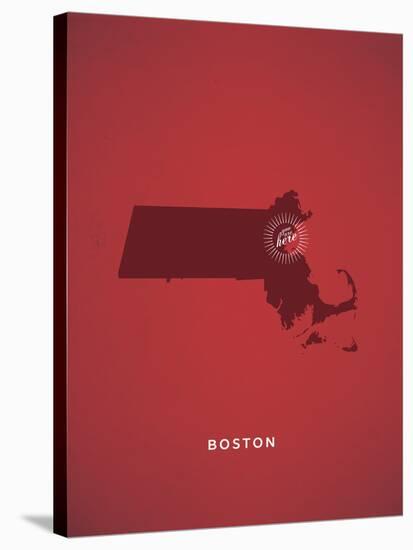 You Are Here Boston-null-Stretched Canvas