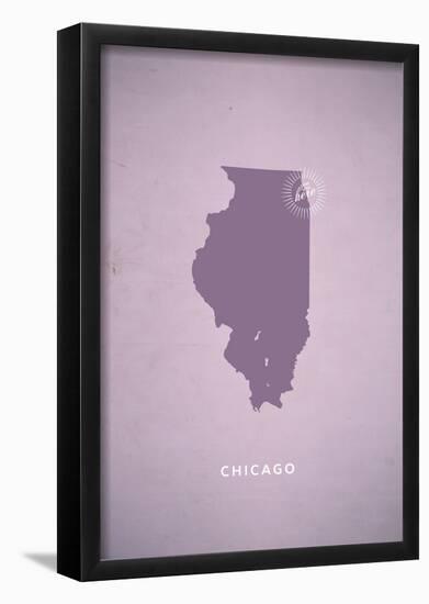 You Are Here Chicago-null-Framed Poster