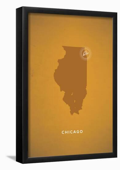 You Are Here Chicago-null-Framed Poster