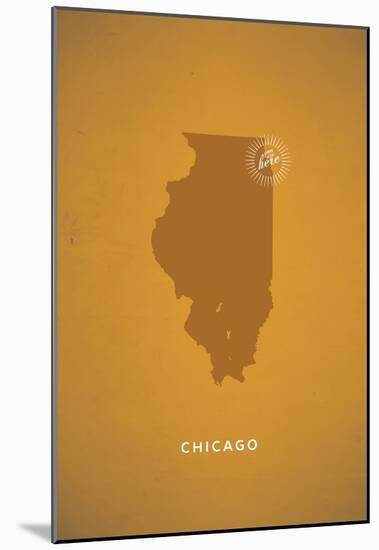 You Are Here Chicago-null-Mounted Poster