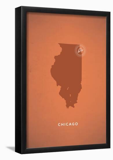 You Are Here Chicago-null-Framed Poster