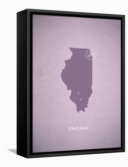 You Are Here Chicago-null-Framed Stretched Canvas