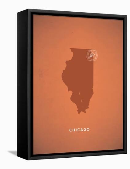 You Are Here Chicago-null-Framed Stretched Canvas