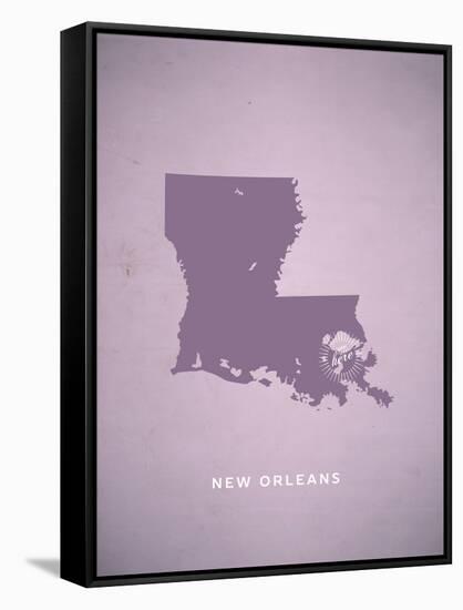 You Are Here New Orleans-null-Framed Stretched Canvas