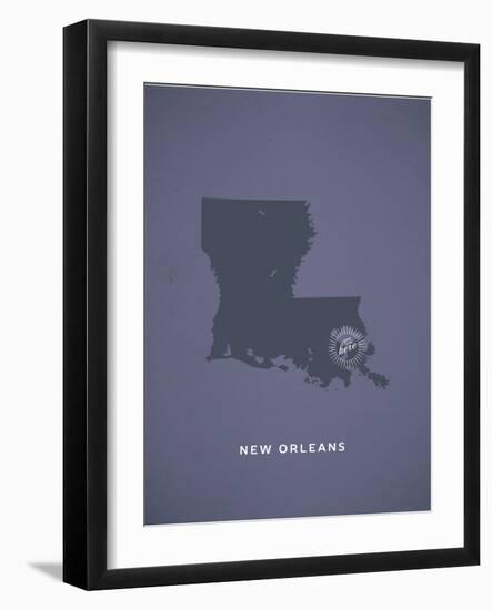 You Are Here New Orleans-null-Framed Art Print