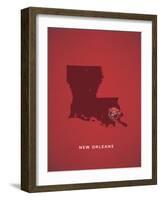 You Are Here New Orleans-null-Framed Art Print