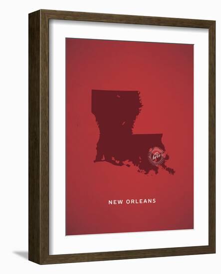 You Are Here New Orleans-null-Framed Art Print