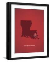 You Are Here New Orleans-null-Framed Art Print