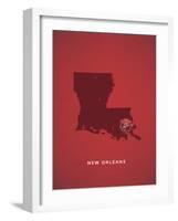 You Are Here New Orleans-null-Framed Art Print