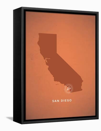 You Are Here San Diego-null-Framed Stretched Canvas