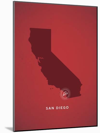 You Are Here San Diego-null-Mounted Art Print