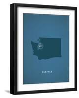 You Are Here Seattle-null-Framed Art Print