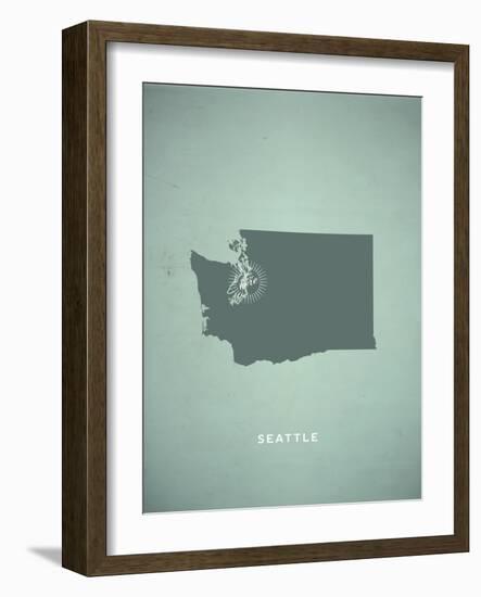 You Are Here Seattle-null-Framed Art Print