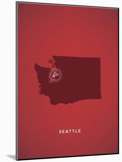 You Are Here Seattle-null-Mounted Art Print