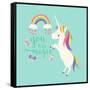 You are Magic - Rainbow and Unicorn-Heather Rosas-Framed Stretched Canvas