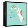 You are Magic - Rainbow and Unicorn-Heather Rosas-Framed Stretched Canvas