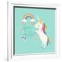 You are Magic - Rainbow and Unicorn-Heather Rosas-Framed Art Print