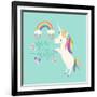 You are Magic - Rainbow and Unicorn-Heather Rosas-Framed Art Print