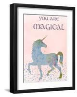 You Are Magical-Peach & Gold-Framed Art Print