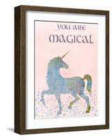 You Are Magical-Peach & Gold-Framed Art Print