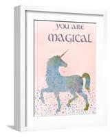 You Are Magical-Peach & Gold-Framed Art Print